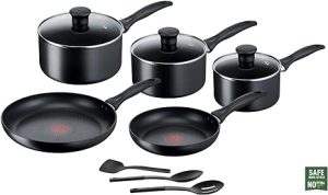 Tefal Induction G155S844 Non-Stick Cookware Set 8 Pieces-Black